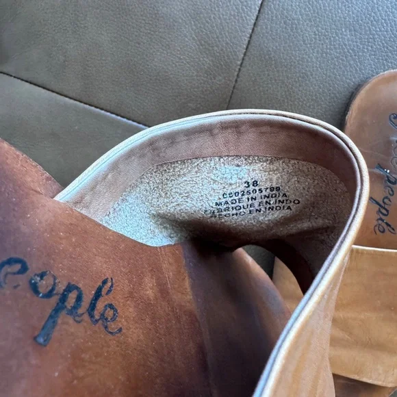 Free People brown leather sandals 38 - Picture 3 of 3